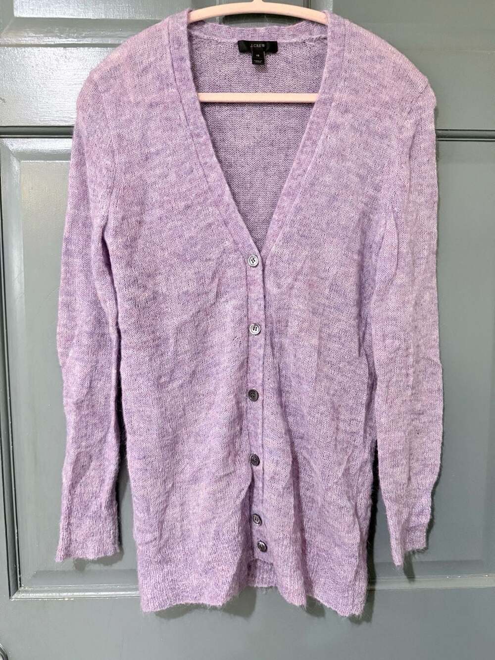 J.Crew Lavender Heather Mohair Blend Cardigan, Size XS